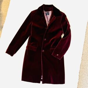GAP Women's Deep Burgundy Trench Coat